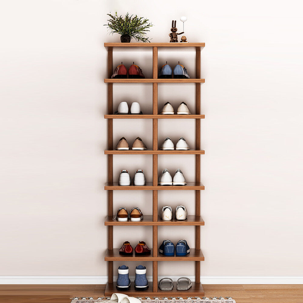 8 Tier Vertical Shoe Rack Tall Shoe Tower Storage Shelf Organizer Shoe Tower