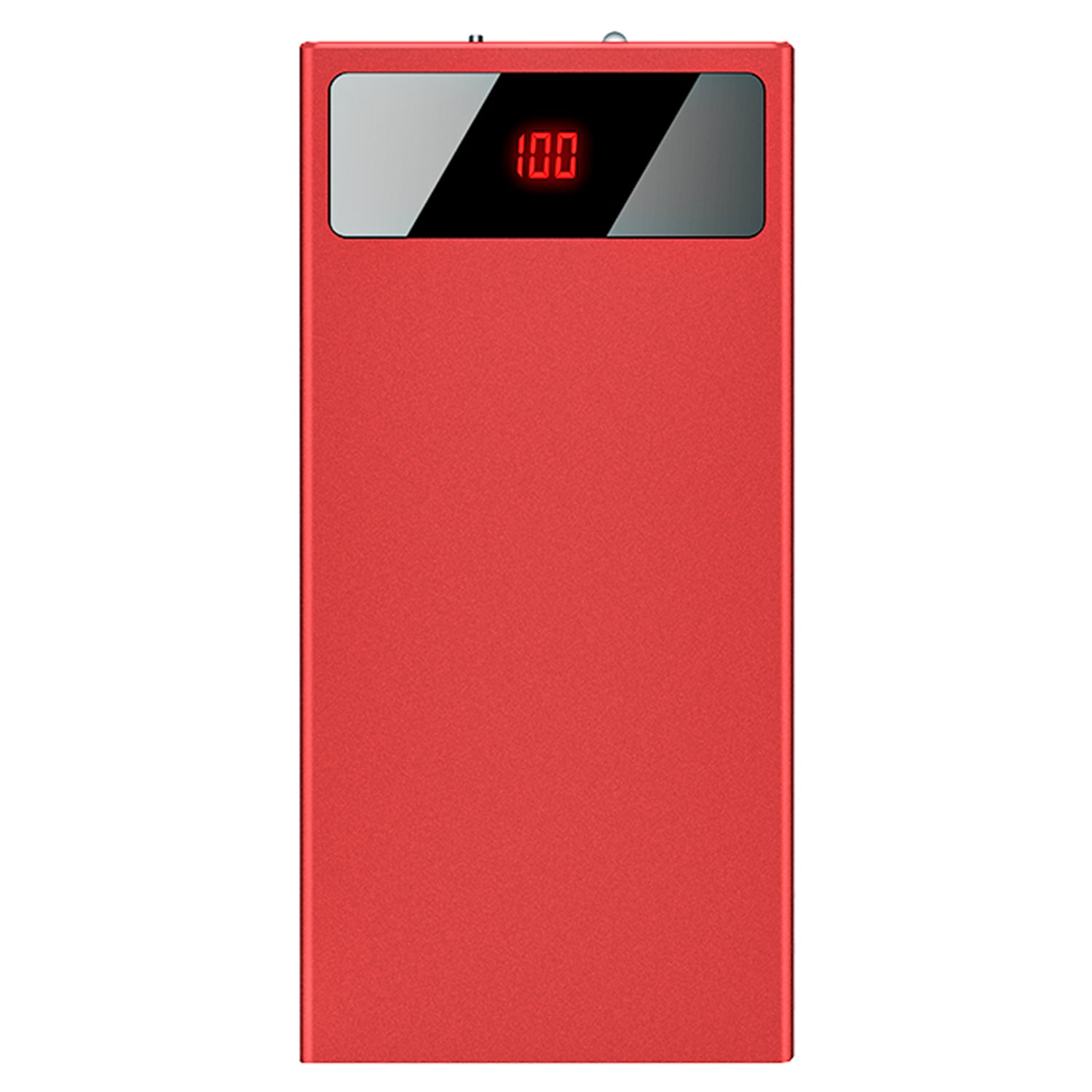 1Pc 20000mAh Power Bank Ultra-thin Phone Charger Dual USB Port Flashlight Battery Remain Display