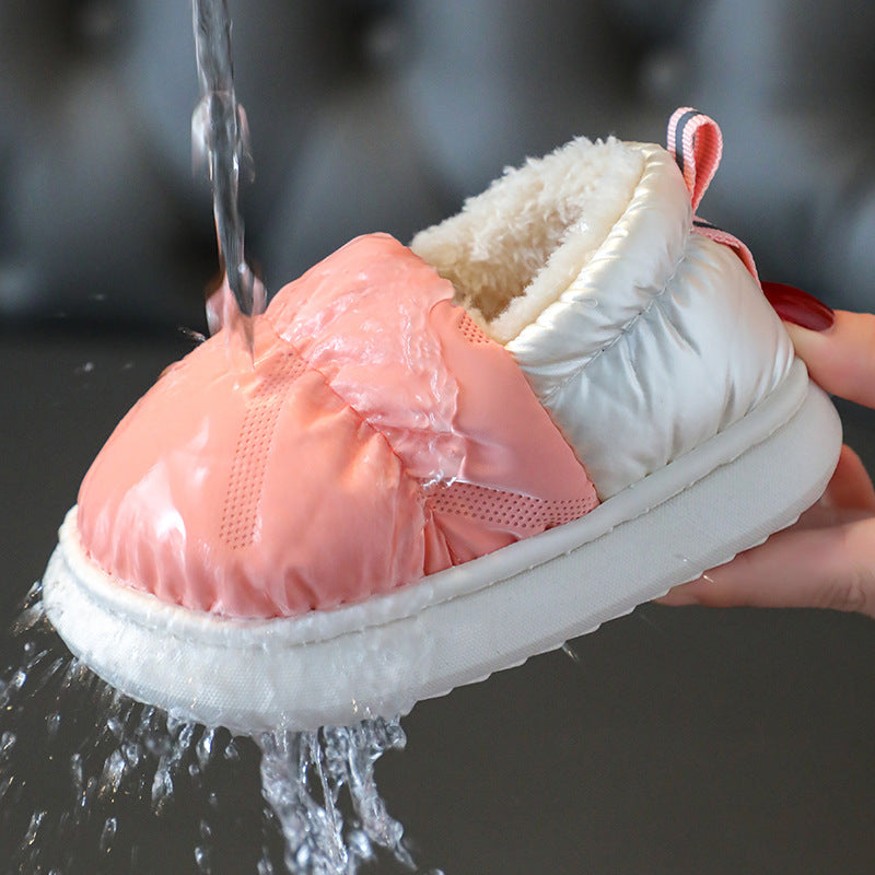 Warm Down Cloth Waterproof Household Cotton Slippers