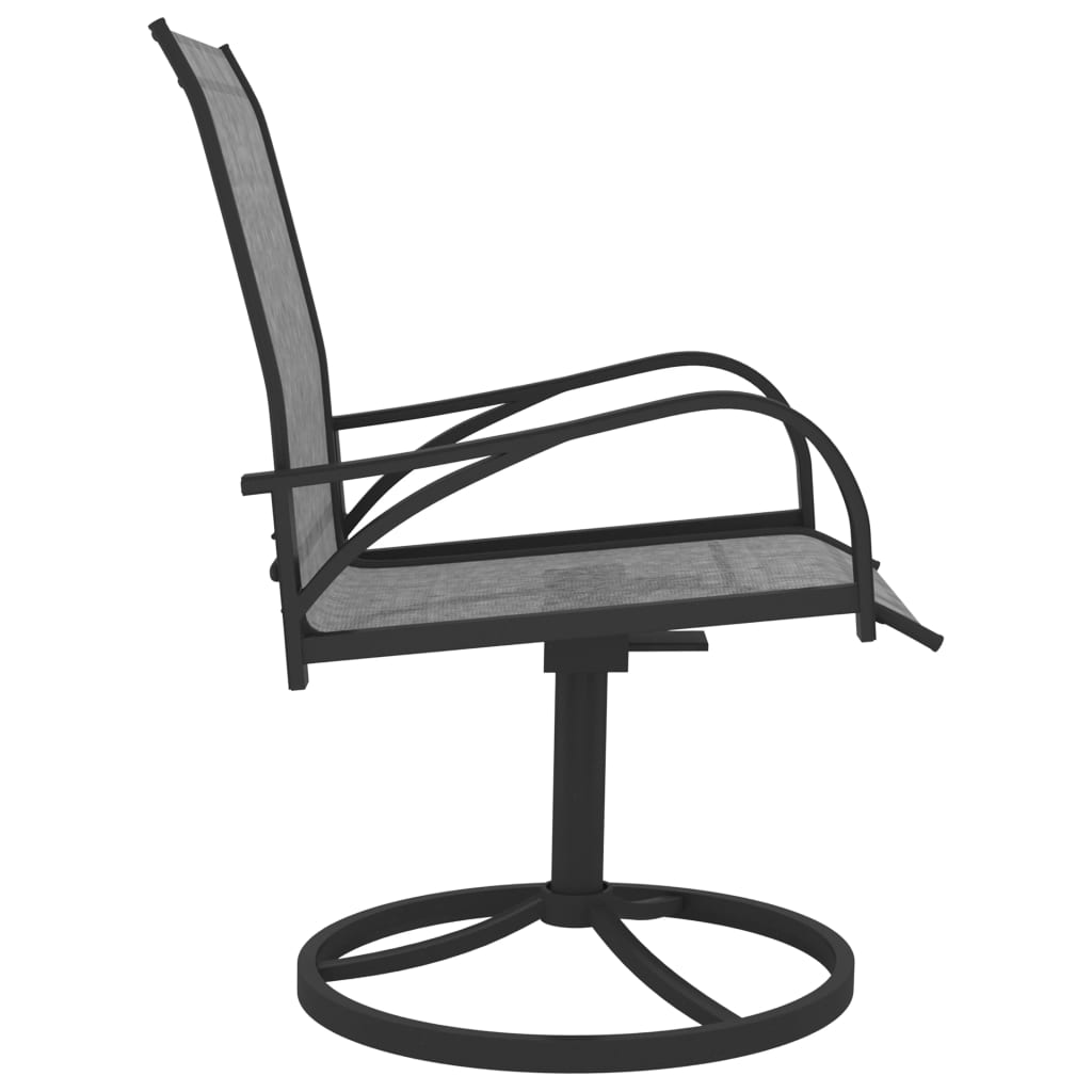 Garden Swivel Chairs, 2 pcs. Textilene and Garden Swivel Chairs