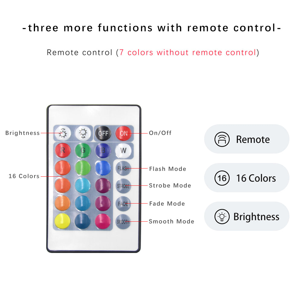 Colorful Touch Remote Control LED Visual Light