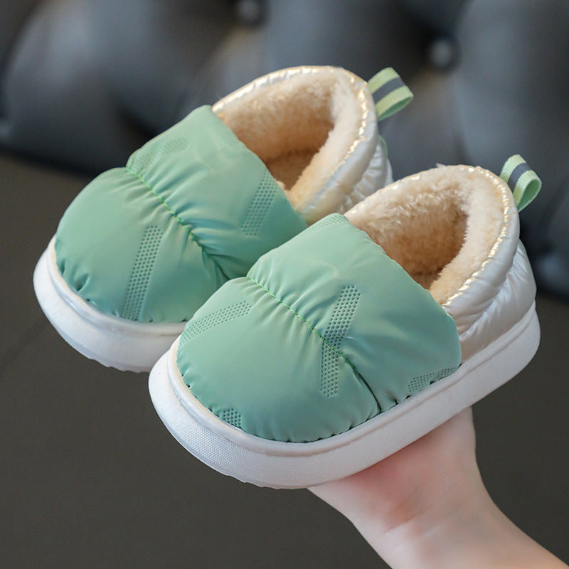 Warm Down Cloth Waterproof Household Cotton Slippers