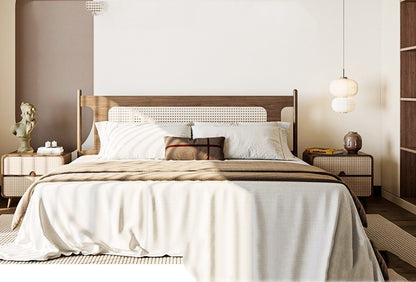 Vintage Master Bedroom Light In Mid-century Walnut Tone For The Bedroom