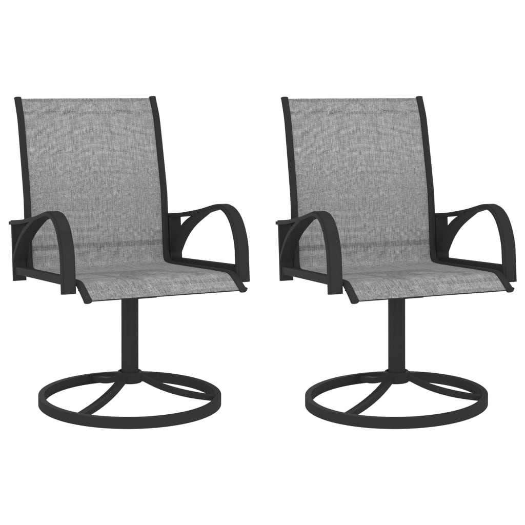 Garden Swivel Chairs, 2 pcs. Textilene and   Garden Swivel Chairs