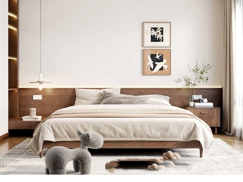 Vintage Master Bedroom Light In Mid-century Walnut Tone For The Bedroom