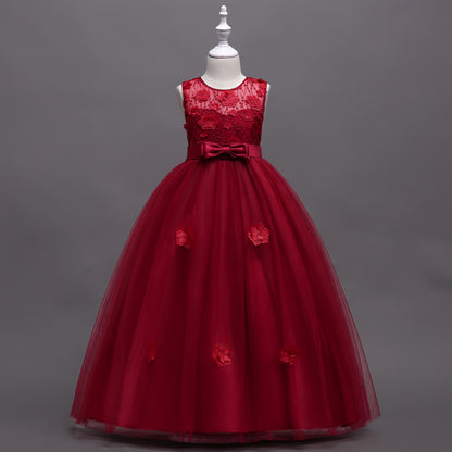 Mesh Girls Evening Gown Wedding Dress