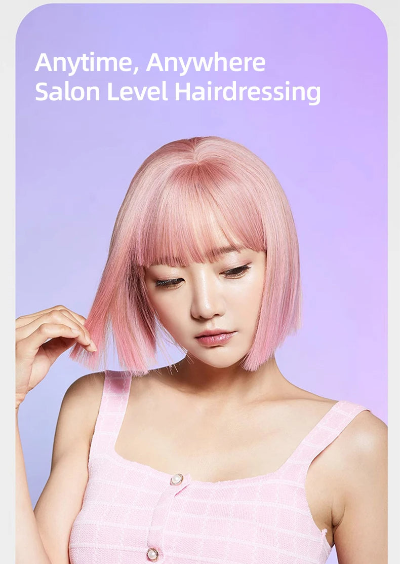 LCD USB Charging Straight Comb Negative Ion Lazy Hair Straightener Curly Hair Dual-use Broken Hair Finishing