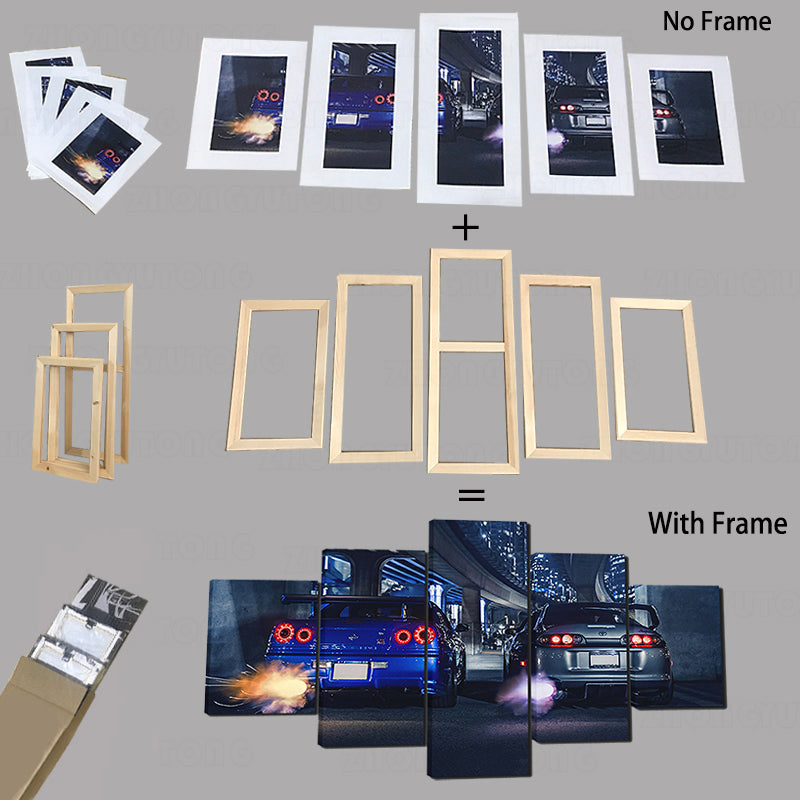 Frameless Canvas Painting Bedroom Bedside