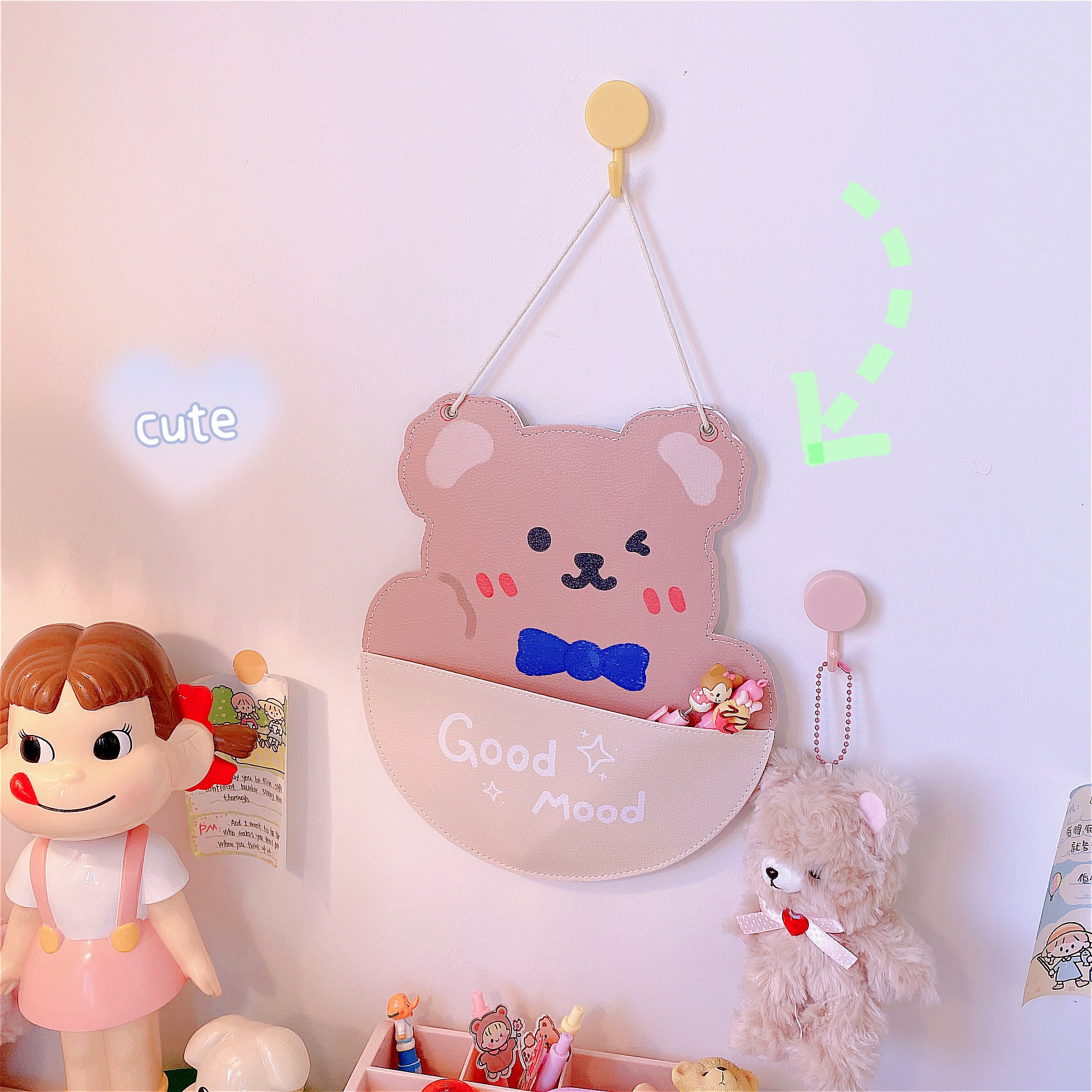 Bedroom Wall Hanging Bag Home Bedroom Decoration Storage Storage Hanging Bag