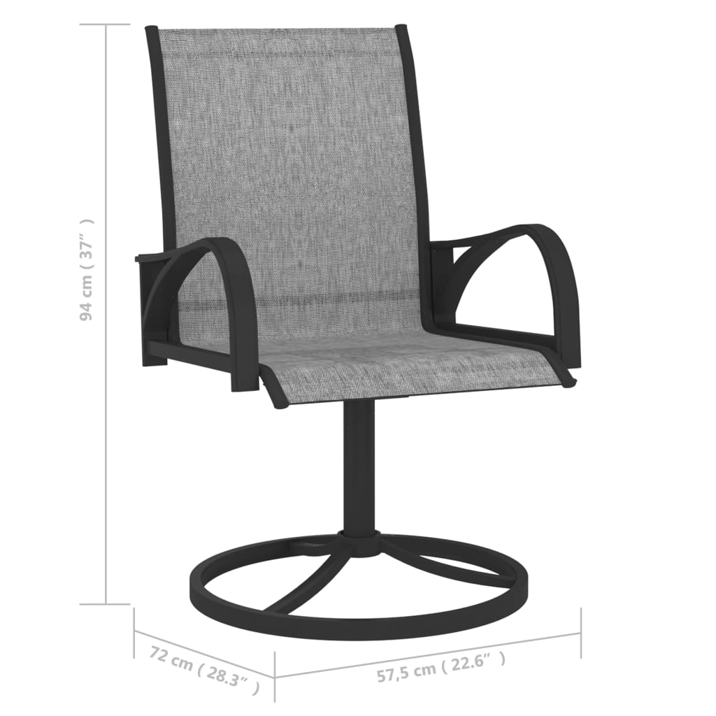 Garden Swivel Chairs, 2 pcs. Textilene and   Garden Swivel Chairs