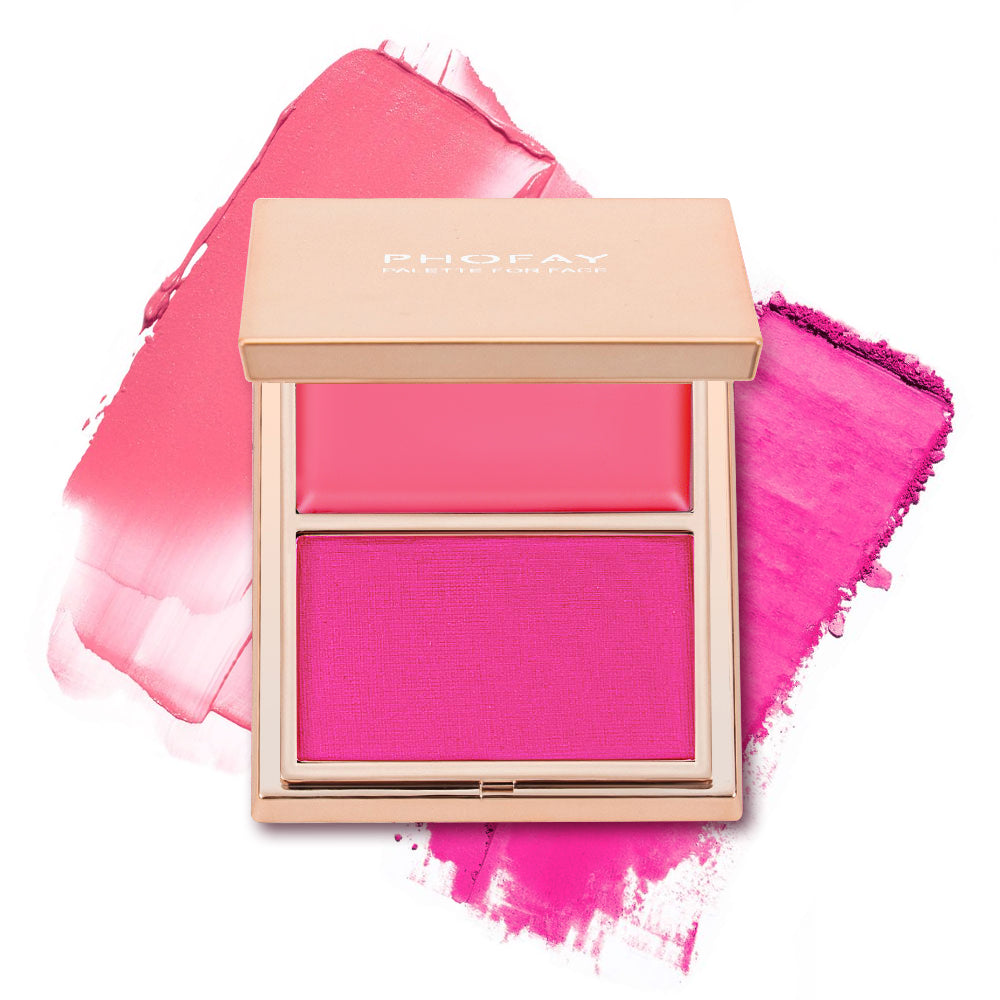 PHOFAY Double-Take Cream &amp; Powder Blush Duo