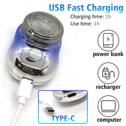 Mini Portable Face Cordless Shavers Rechargeable USB Electric Shaver Wet &amp; Dry Painless Small Size Machine Shaving For Men