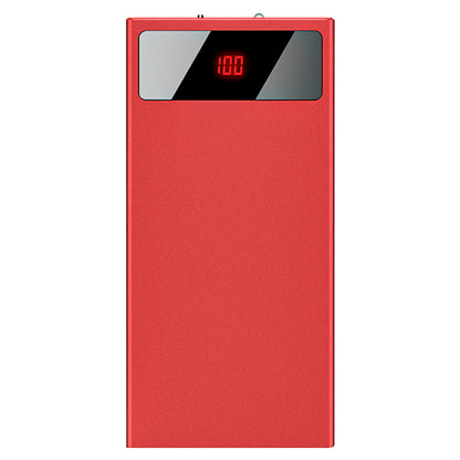 1Pc 20000mAh Power Bank Ultra-thin Phone Charger Dual USB Port Flashlight Battery Remain Display