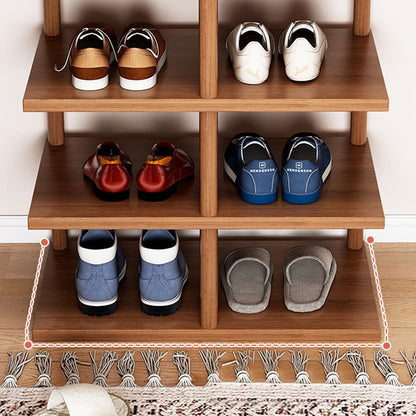 8 Tier Vertical Shoe Rack Tall Shoe Tower Storage Shelf Organizer Shoe Tower
