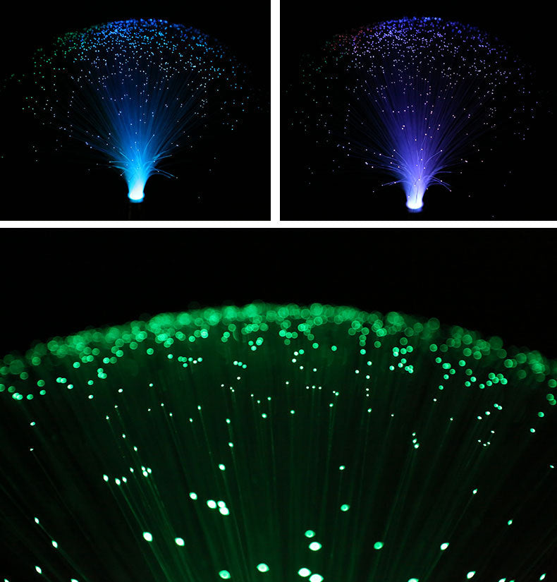 Colorful  Changing LED Fiber Optic Flower Light
