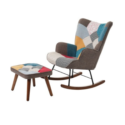 Rocking Chairs, Leisure Chairs, Front And Rear Rocking Chairs With Splicing, Living Room Chairs, Leisure Chairs With Footrest