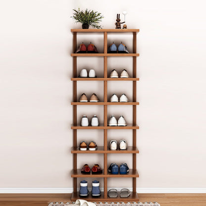 8 Tier Vertical Shoe Rack Tall Shoe Tower Storage Shelf Organizer Shoe Tower