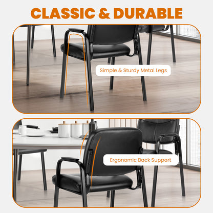 Leather Conference Room Chairs With Padded Arms,eception Chairs,Office Guest Chairs