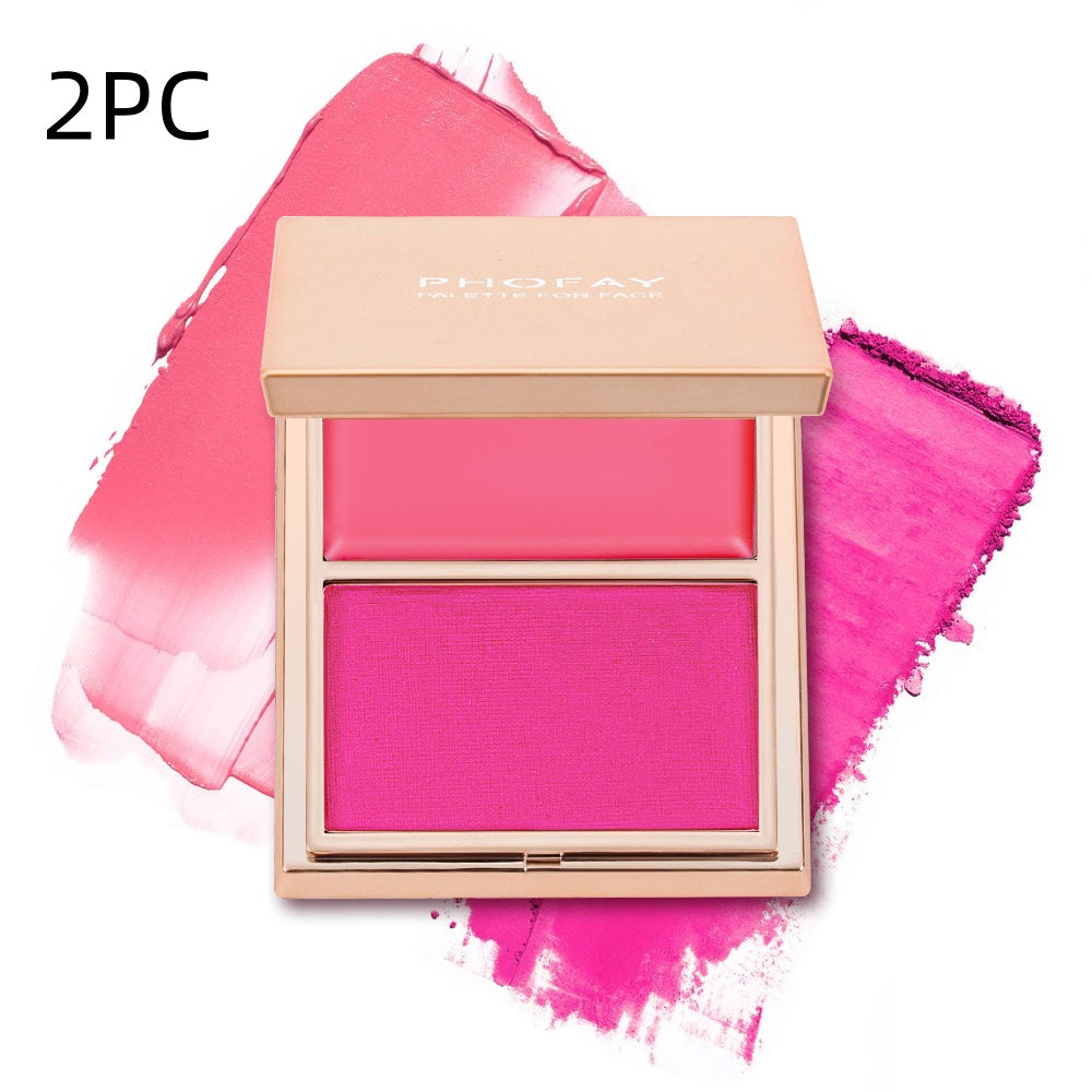 PHOFAY Double-Take Cream &amp; Powder Blush Duo