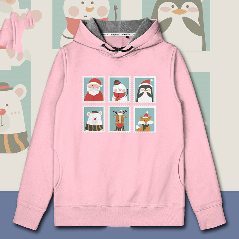 Christmas Theme Old Man Hooded Sweater Men&