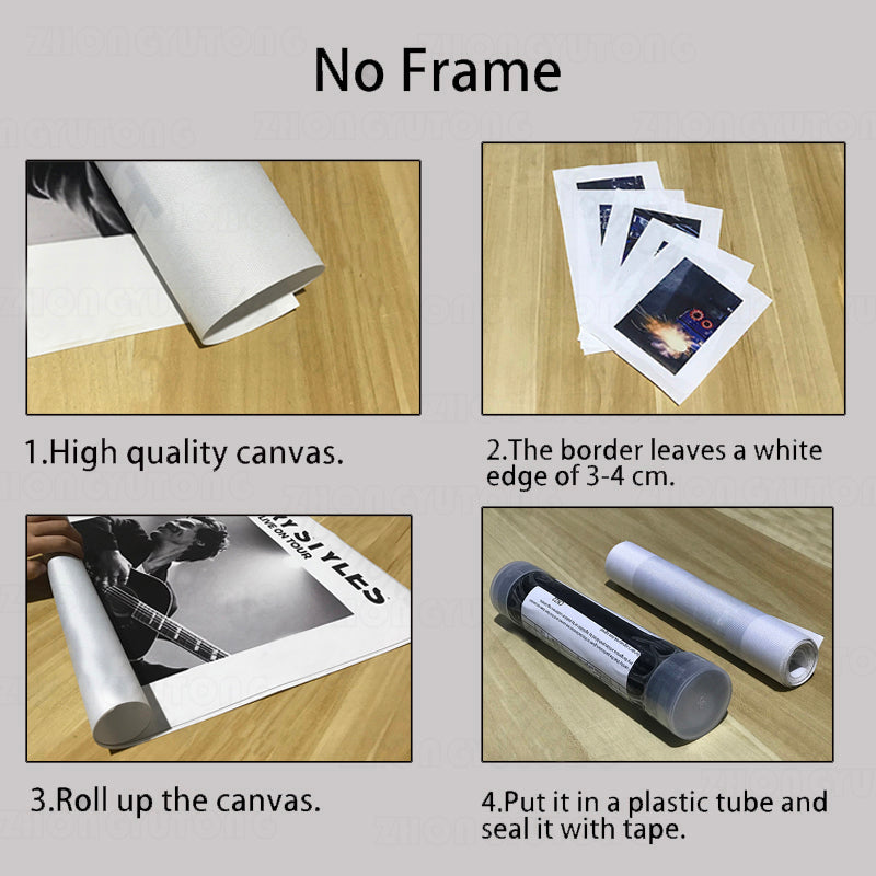 Frameless Canvas Painting Bedroom Bedside