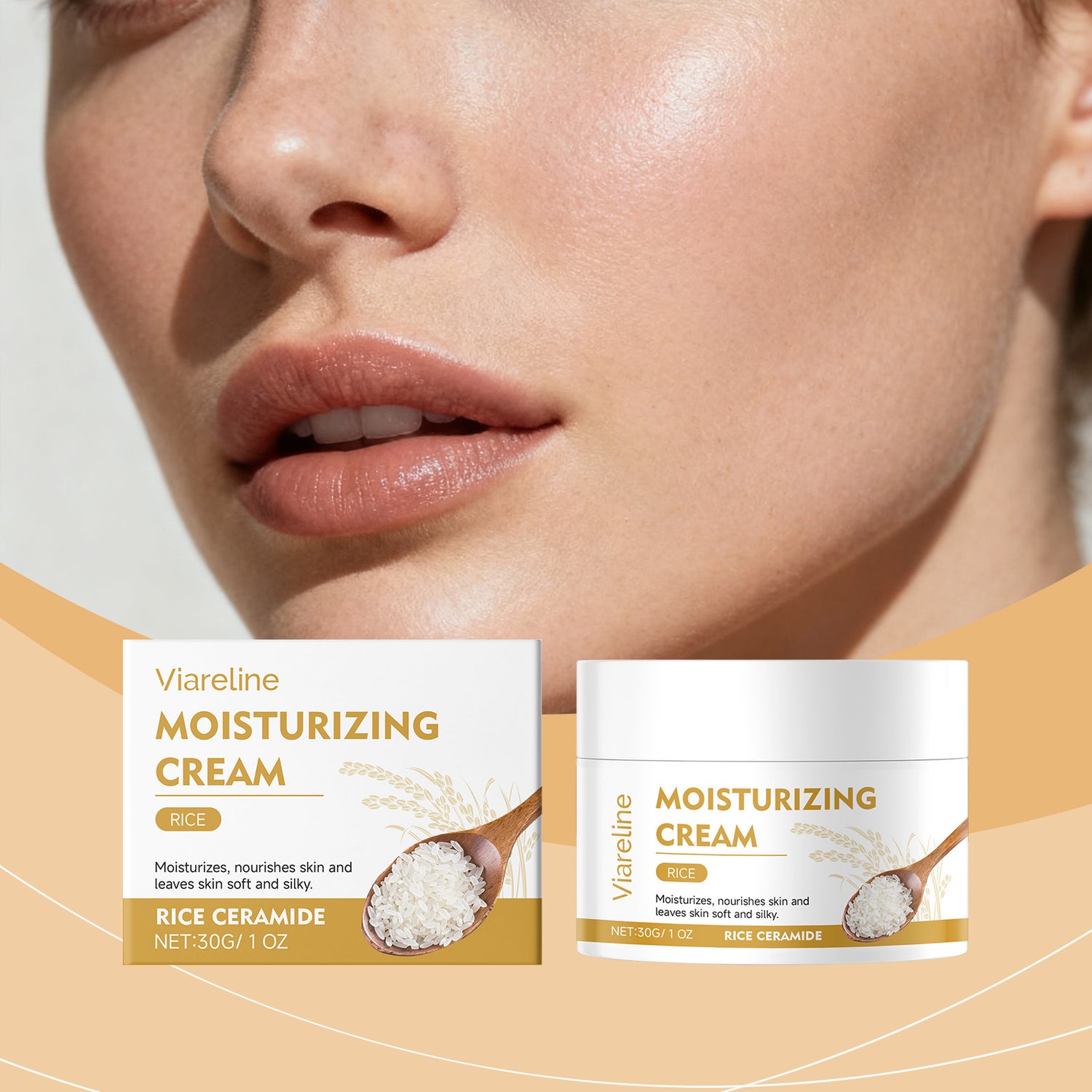 Rice Bran Moisturizing Face Cream Daily Moisturizing Facial Care To Improve Skin