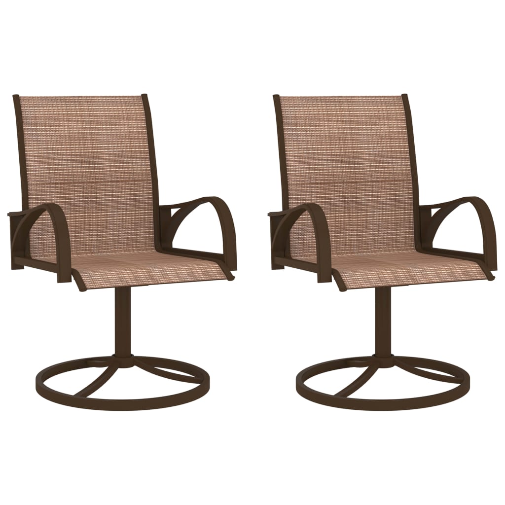 Garden Swivel Chairs, 2 pcs. Textilene and   Garden Swivel Chairs