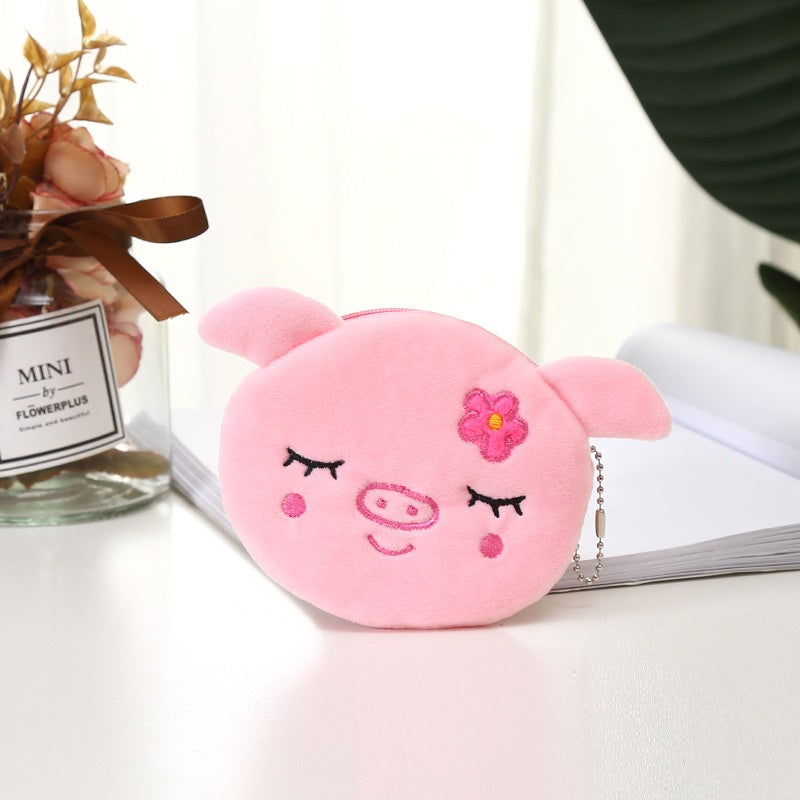 Plush Cute Coin Purse Cartoon Cloth Women&