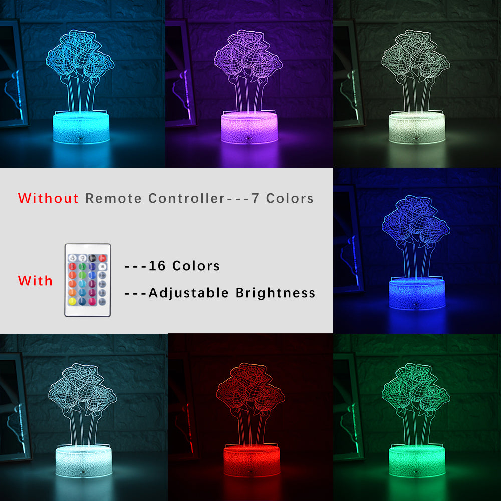 Colorful Touch Remote Control LED Visual Light